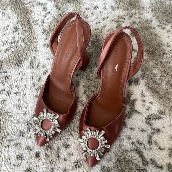 Amina Muaddi Shoes - Amina Muaddi slingback crystal